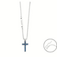 Collana Uomo 4US con Croce e Zirconi Blu 4UCL6130