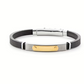 Bracciale Uomo 4US in Acciaio, Dorato e Gomma Nera 4UBR6208