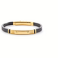 Bracciale Uomo 4US Dorato e Gomma Nera 4UBR6209