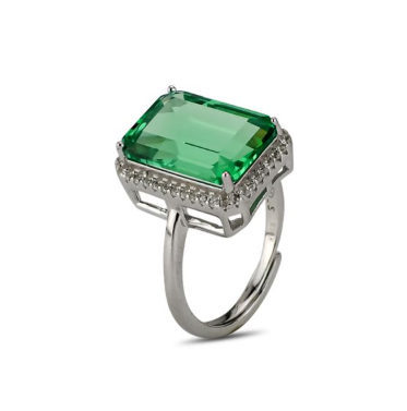 Anello di Zircone Verde Smeraldo AN482