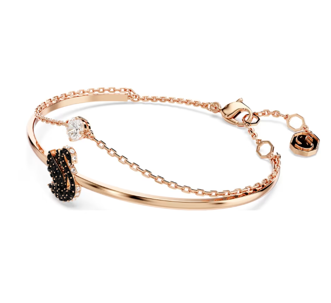 Bracciale Rigido Swan Nero 5678048