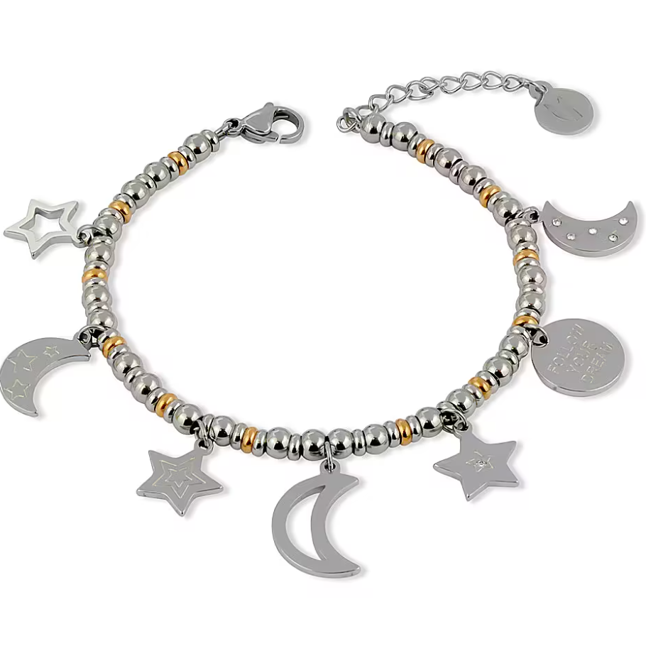 Bracciale Piccoli Tesori con Stella e Luna PI/BR85