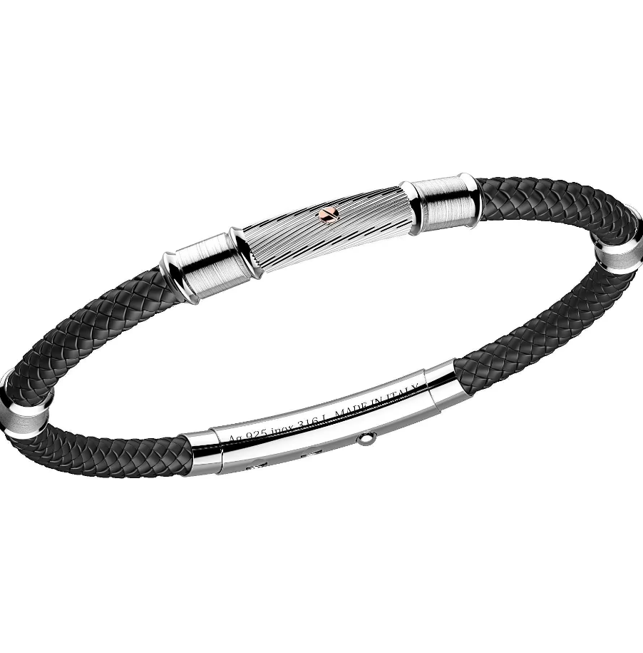 Bracciale Uomo Robikevlar Acciaio e Nero EXB584R-NE