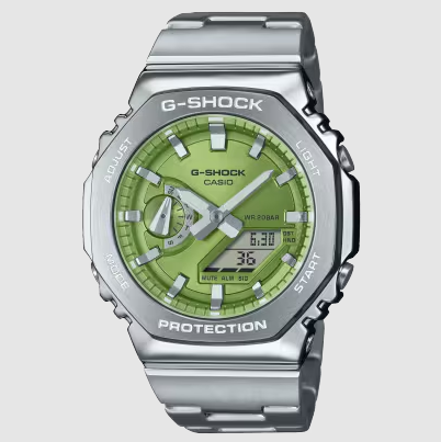 Orologio Uomo G-Shock Acciaio e Verde GM-2110D-3AER