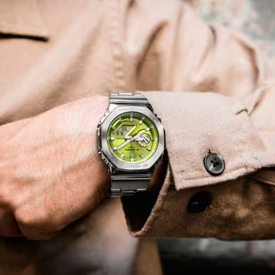 Orologio Uomo G-Shock Acciaio e Verde GM-2110D-3AER