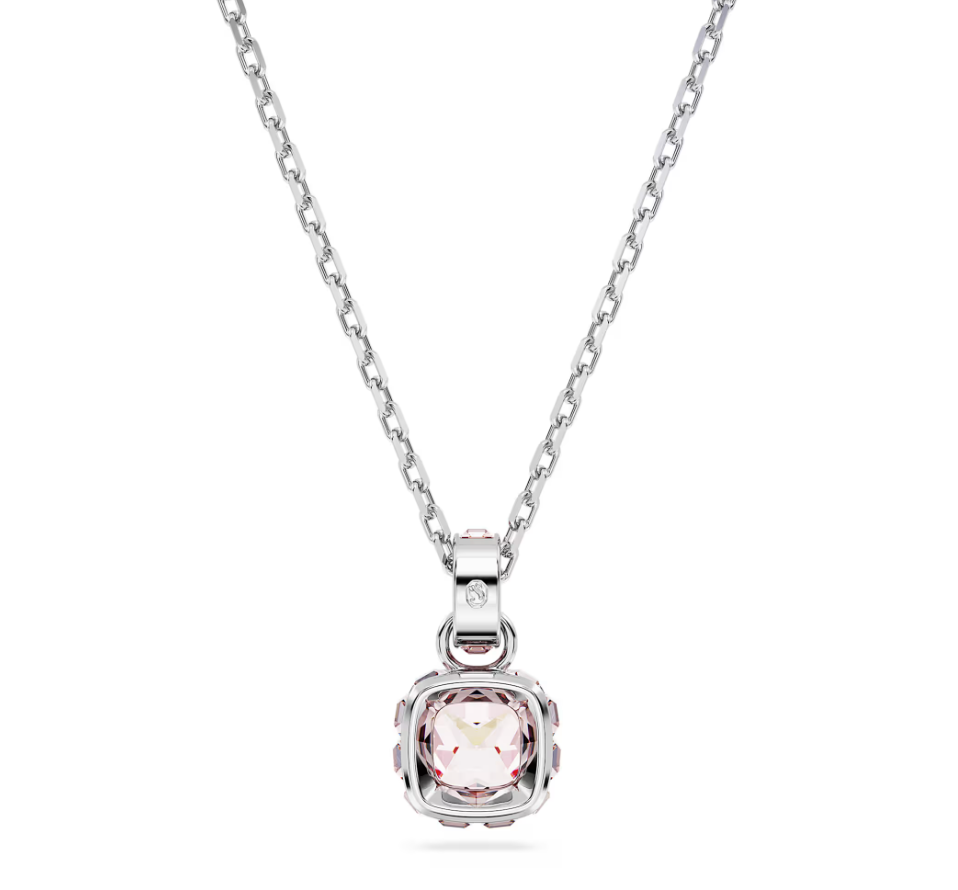 Pendente Birthstone con Pietra Rosa Perlaceo 5652044