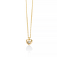 Collana Dorata e Pendente a Cuore con Diamante al Centro CLD4579G-002X