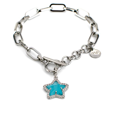 Bracciale con Stella, Zirconi e Pietra Celeste MY/BR32