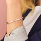 Bracciale Rigido Dorato Smaltato Rosé JJ/BR57