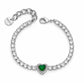 Bracciale Basik con Zirconi Bianchi e Cristallo Verde KBRD1863B