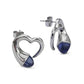 Orecchini a Forma di Cuore con Cristalli Light Sapphire KOR035L