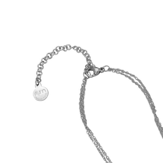 Collana Doppio Filo con Strass Acquamarina KT/GR07