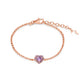 Bracciale Rosato con Ametista a Cuore BRD1000