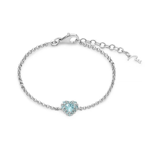 Bracciale con Topazio Azzurro a Cuore BRD999