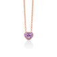 Collana Dorata con Ametista a Cuore CLD4803