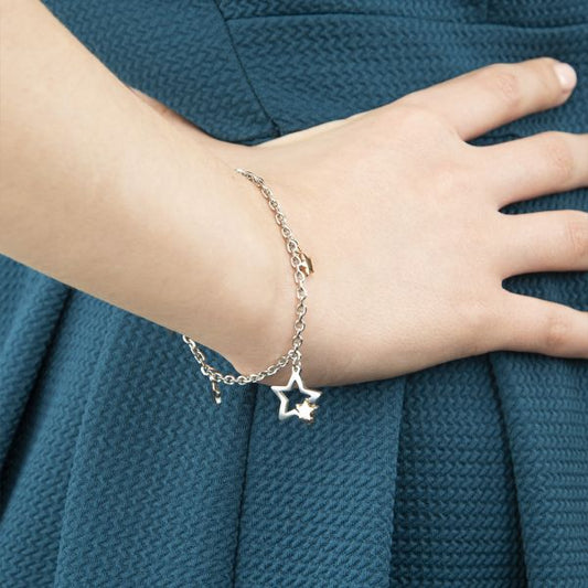 Bracciale con Stelle Bicolor Pendenti PF/BR72