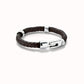 Bracciale Uomo Cuoio Intrecciato Argentato Sterling PUL2459MARMTL