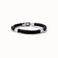 Bracciale Uomo in Cuoio Argentato PUL2492NGRMTL