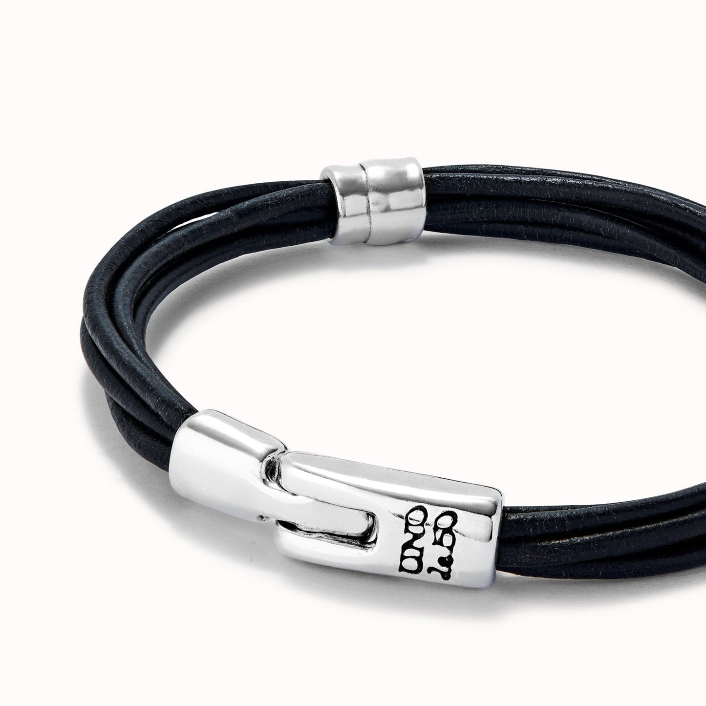 Bracciale Uomo in Cuoio Argentato PUL2492NGRMTL