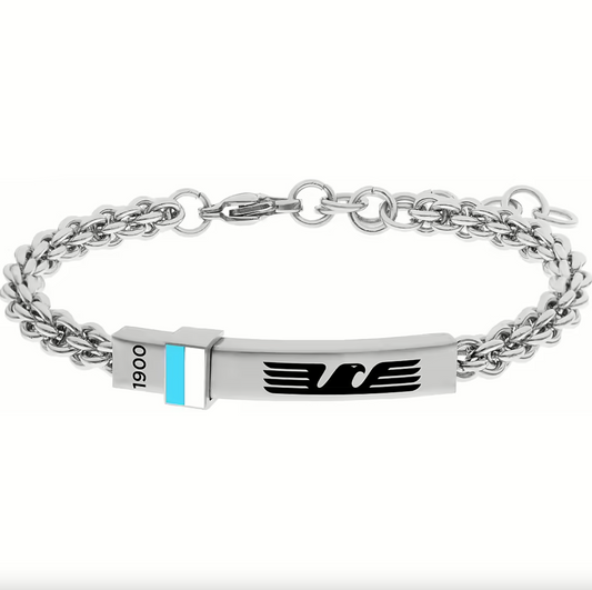 Bracciale Uomo S.S. Lazio Acciaio con Aquila B-LB010UAA