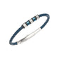 Bracciale Uomo Wanderlust in Acciaio e Pelle Blu Intrecciata TJ3370