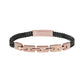 Bracciale Uomo Edit Out Nero e Rosato TJ3435