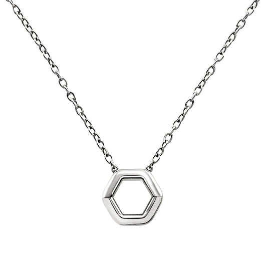 Collana Hexagonia in Acciaio TJ3506