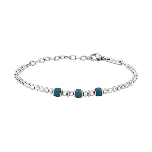 Bracciale Uomo Mixology in Acciaio e Ceramica Greca TJ3543