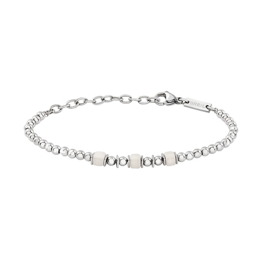 Bracciale Uomo Mixology in Acciaio e Ceramica Greca TJ3545