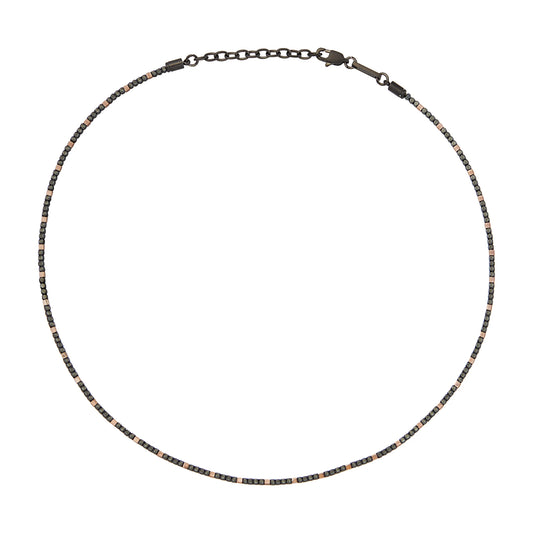 Collana Uomo B Rocks in Acciaio ed Ematite TJ3553