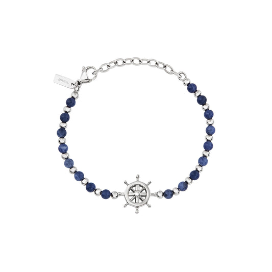 Bracciale Uomo Soundwave in Acciaio e Sodalite TJ3587