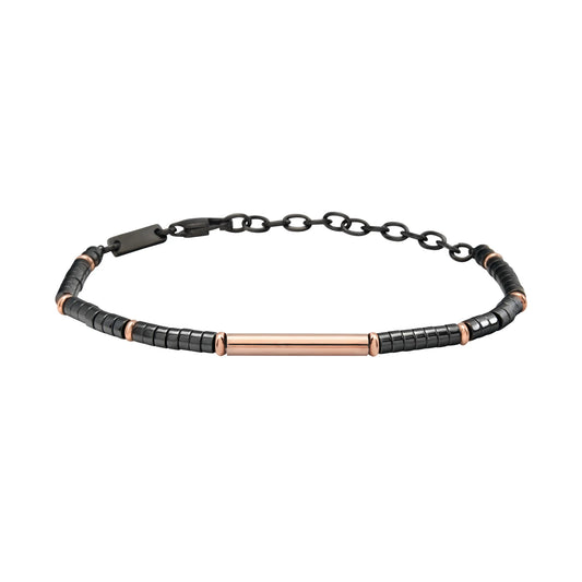 Bracciale Uomo B Rocks Rosato ed Ematite TJ3640