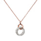 Collana Doppio Pendente con Pavé in Cubic Zirconia WSBZ01209.WR