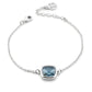 Bracciale Rodiato con Cristallo Medio Blu London XB1008B