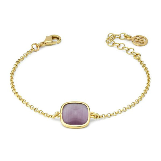 Bracciale Dorato con Cristallo Viola XB1014DP