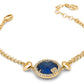 Bracciale Dorato con Cristallo Blu e Zirconi XBR978DB