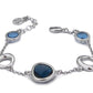 Bracciale a Moduli con Cristalli Blu Montana e Blu Sky XBR982B