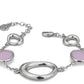 Bracciale con Cristalli Quarzo Rosa XBR984R