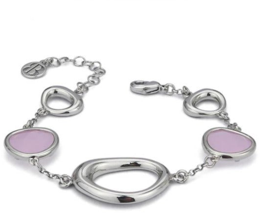 Bracciale con Cristalli Quarzo Rosa XBR984R