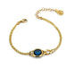 Bracciale Catena Rolò Diamantata e Cristallo Blu Zaffiro XBR992DZ