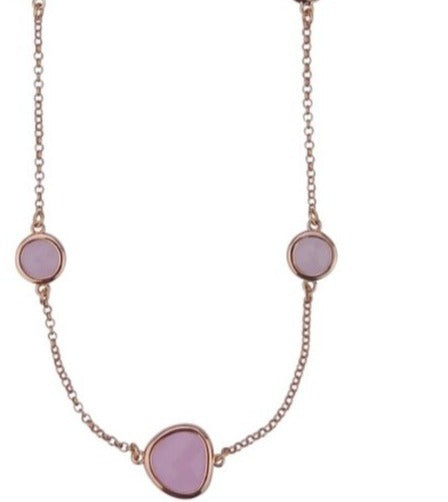 Collana Lunga con Cristalli Quarzo Rosa XGR680RR