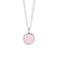 Collana Rodiata con Pendente di Cristallo Grande Rosa Baby XGR710R