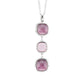 Collana con Pendente di Cristalli Ametista Viola e Rosa Baby XGR711I