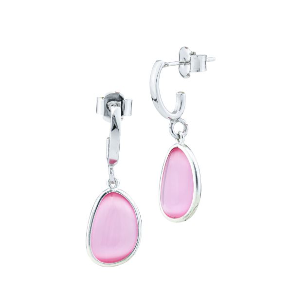 Orecchini a Cerchio con Cristallo Rosa Baby XOR729R