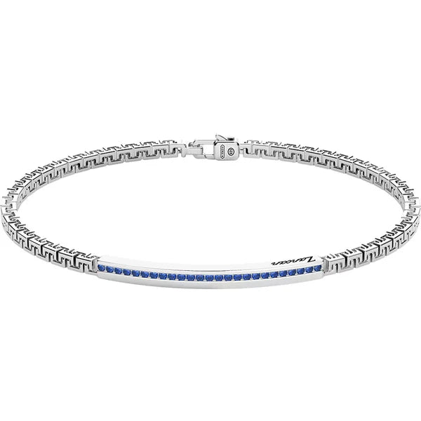 Bracciale Uomo Insignia in Argento con Pietre Blu EXB729-BL