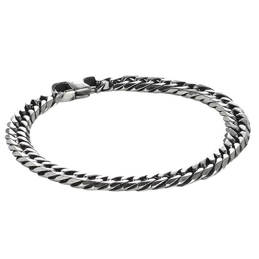 Bracciale Uomo in Acciaio con Maglie Grumetta ABR414