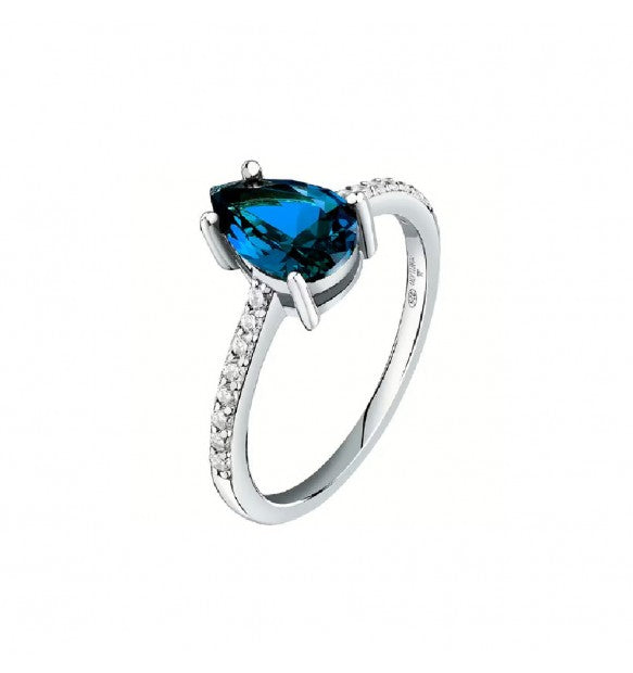 Anello Tesori con Pietra Blu a Goccia SAIW204