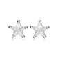 Pendientes plata 925 rodio circonita estrella blanca 5 mm EVOR04000305