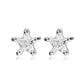 Pendientes plata 925 rodio circonita estrella blanca 6 mm EVOR04000306