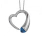 Collana con Cuore Pendente e Cristallo Acquamarina KGR030M